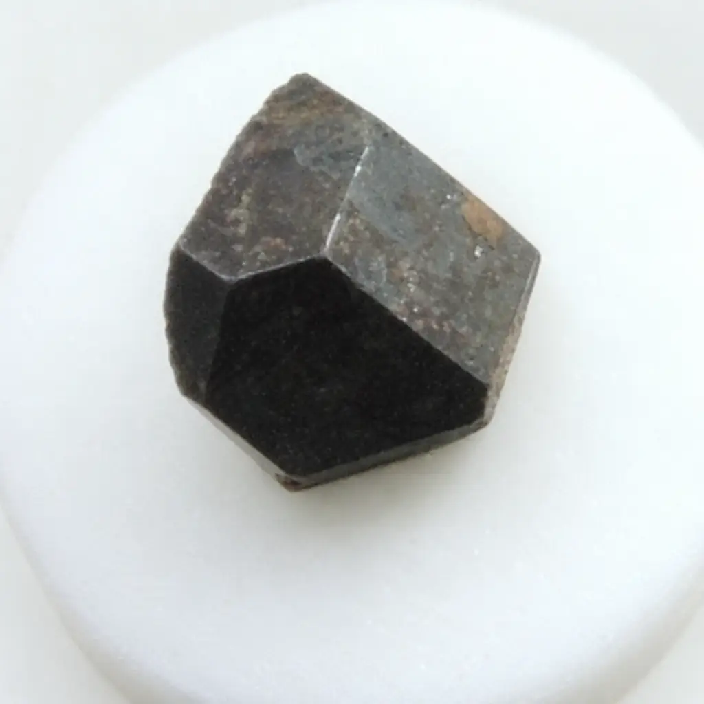 Beautiful single uraninite crystal from from Swamp Quarry #1, Topsham, Maine