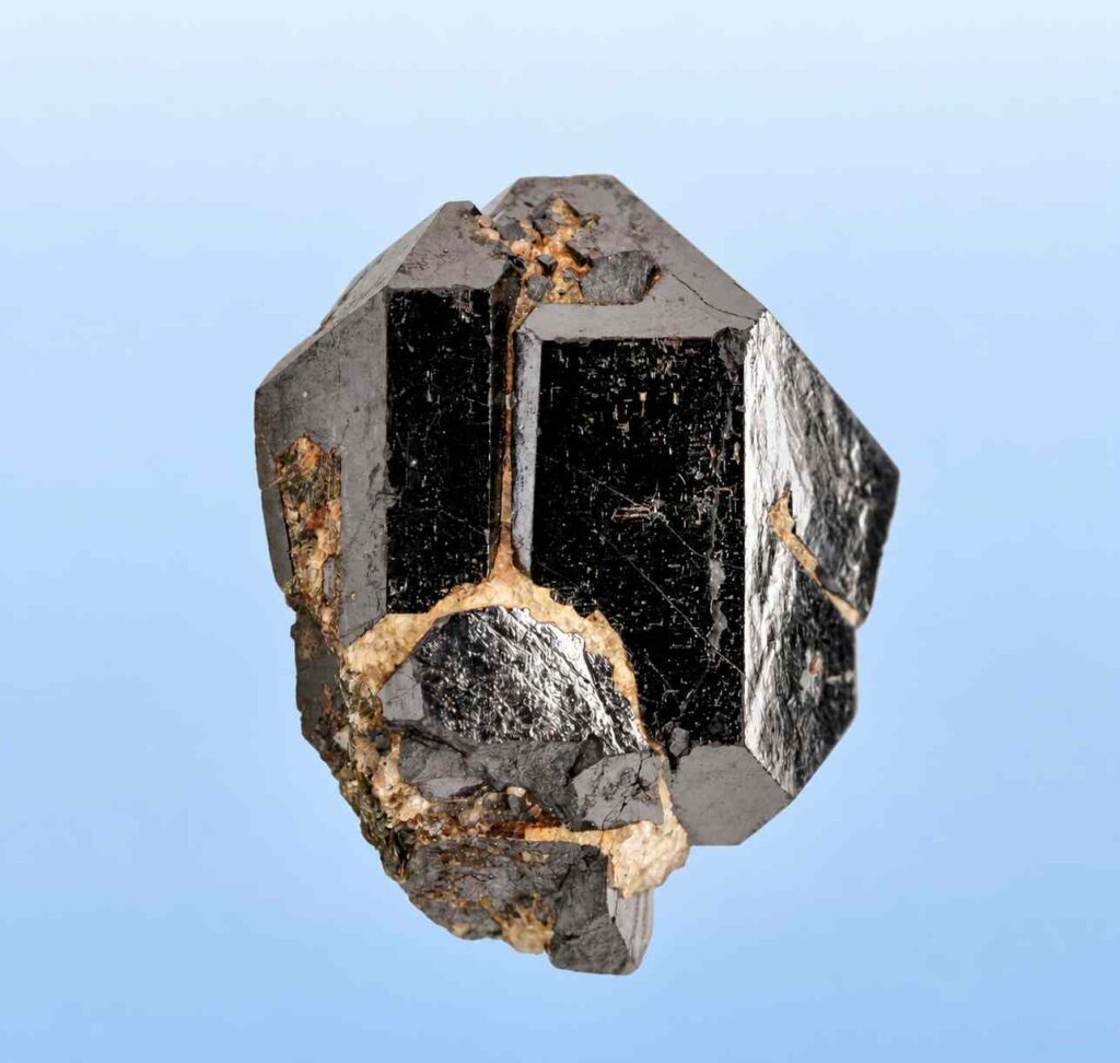 Swamp Quarry #1 uraninite mineral crystal with very sharp faces