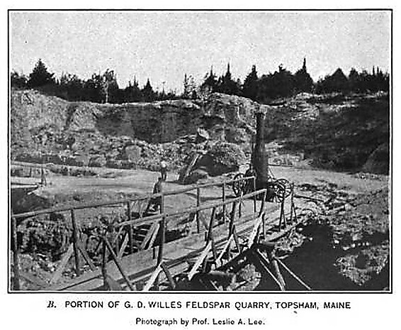 G. D. Willes Feldspar Quarry Topsham, Sagadahoc County, Maine, USA